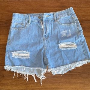 Ripped jean shorts size L